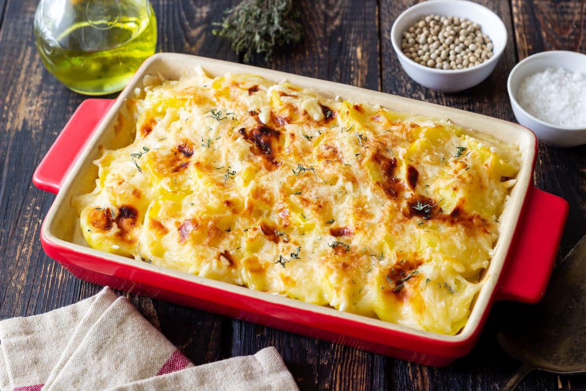 Deze gratin dauphinois met courgette krijgt een 4,7/5